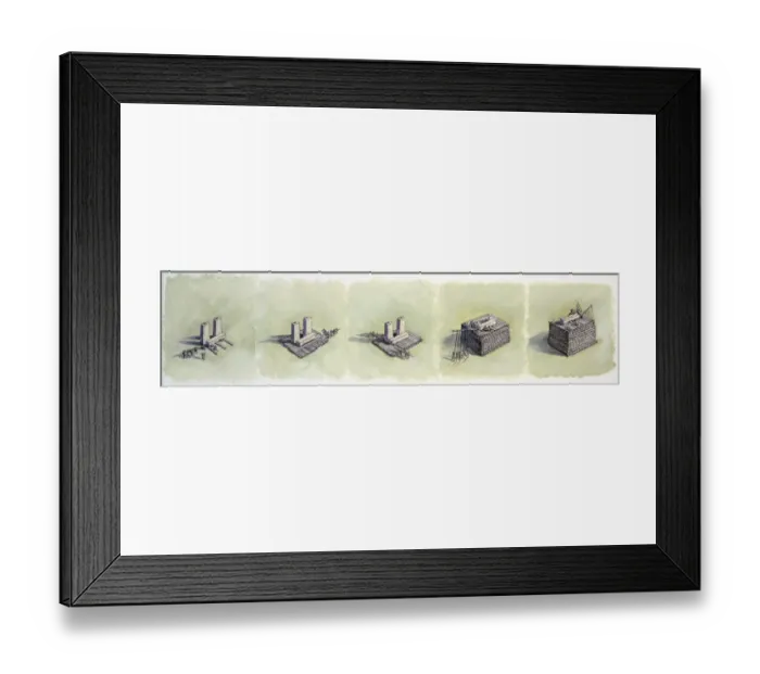 Framed Print : Raising a lintel, Stonehenge J050105