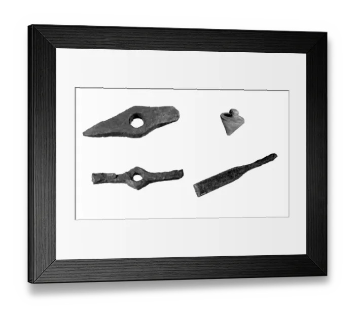 Framed Print : Roman building tools N100179
