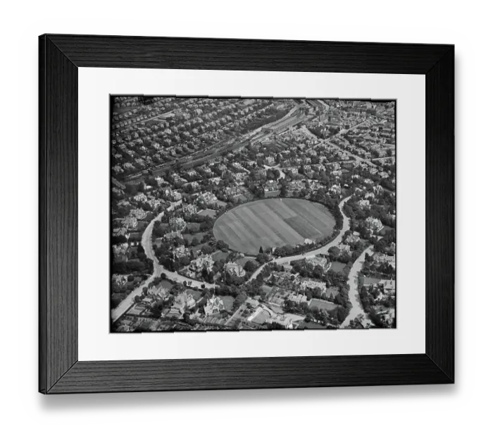 Framed Print : Dean Park Sports Ground and Bournemouth Central Station app_22790_013