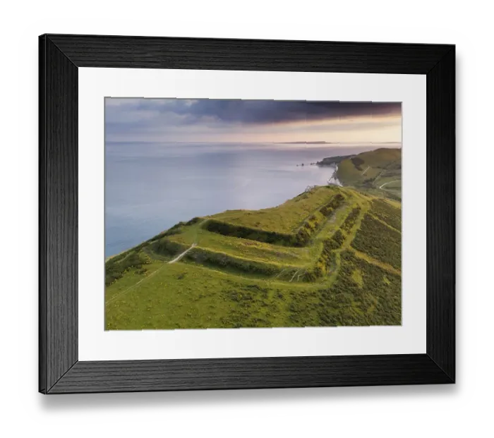Framed Print : Flowers Barrow Hillfort DP438580