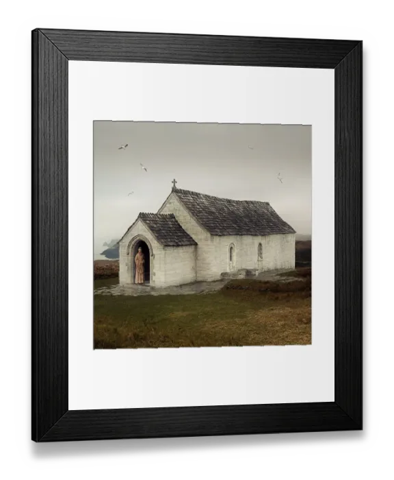 Framed Print : The chapel at Tintagel Castle IC100 / 017