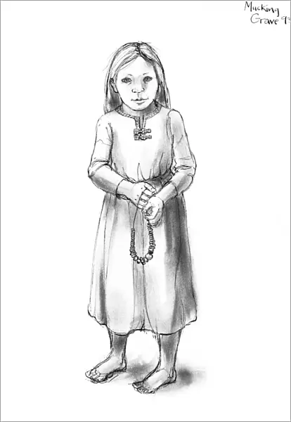 Anglo-Saxon girl N090542