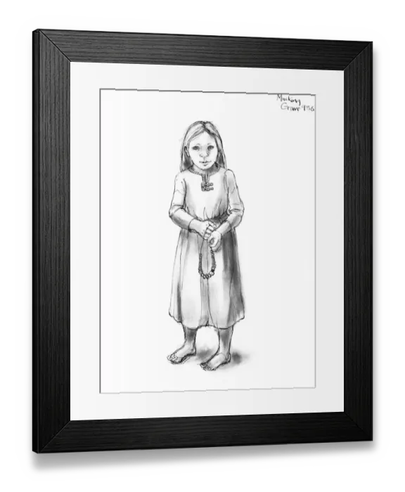 Framed Print : Anglo-Saxon girl N090542