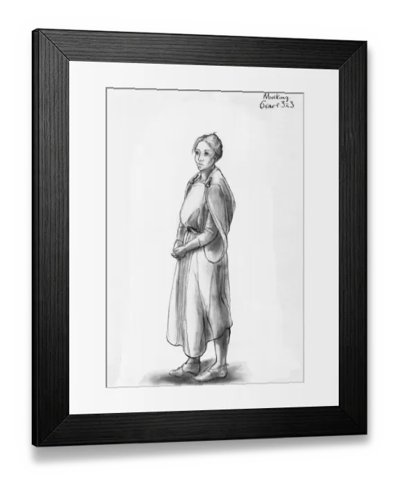 Framed Print : Anglo-Saxon woman N090544 Framed Print : Anglo-Saxon woman N090544