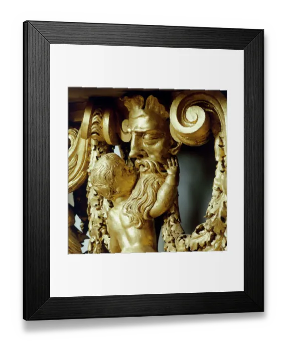 Framed Print : Side table detail, Chiswick House K000363