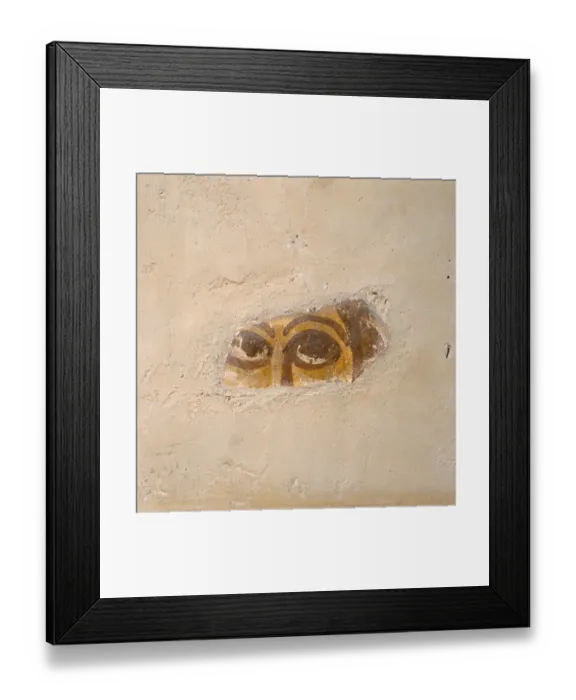 Framed Print : Fragment of wall painting, Wall Roman Site K981137