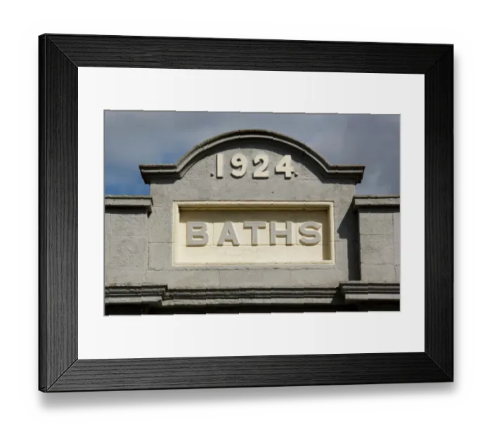 Framed Print : Creswell Swimming Baths DP030699