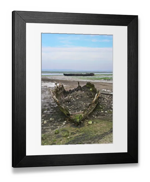 Framed Print : Wrecks, Elmley Ferry N100303 Framed Print : Wrecks, Elmley Ferry N100303