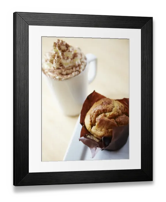 Framed Print : Hot chocolate and a muffin N100369