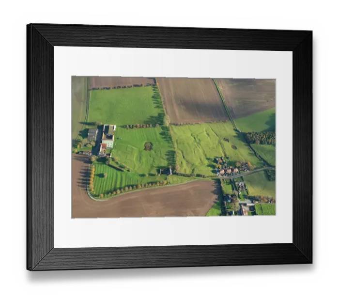 Framed Print : Earthwork remains of a village, East Riding of Yorkshire 34236_016