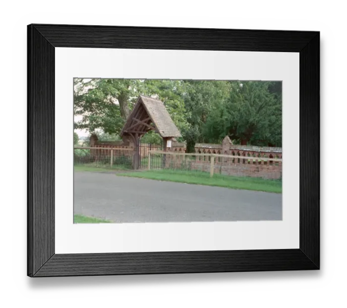 Framed Print : Lych Gate. Entrance to churchyard of the Church of All Saints, Aylesbury Vale. IoE 42690