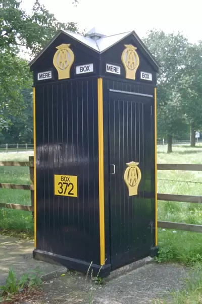 a Box. a Telephone Box on A556, Cheshire. IoE 58578