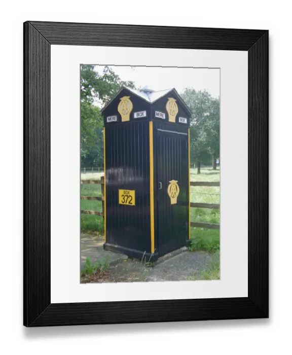 Framed Print : a Box. a Telephone Box on A556, Cheshire. IoE 58578