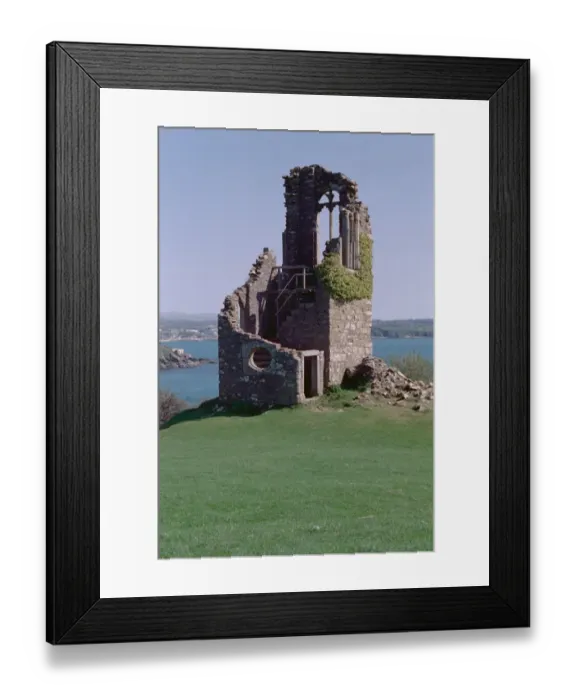 Framed Print : The Folly. Constructed as a ruin and situated on a conspicuous hilltop