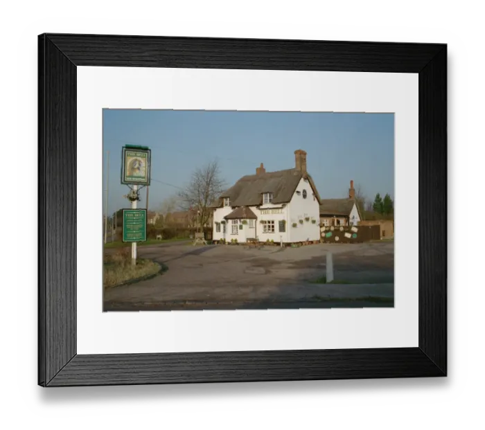 Framed Print : The Bell. Timber-framed public house in Bedfordshire. IoE 36696