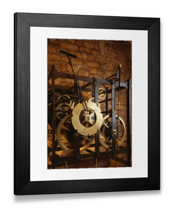 Framed Print : Landguard Fort, clock mechanism K060514