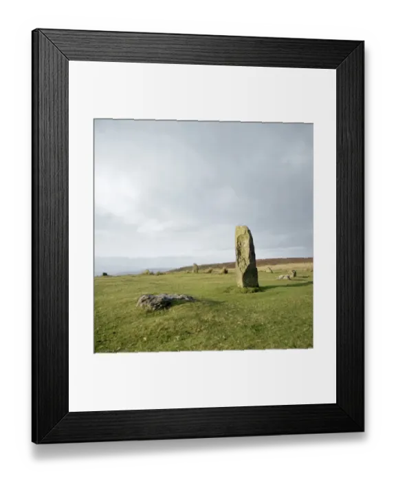 Framed Print : Mitchells Fold Stone Circle N990024
