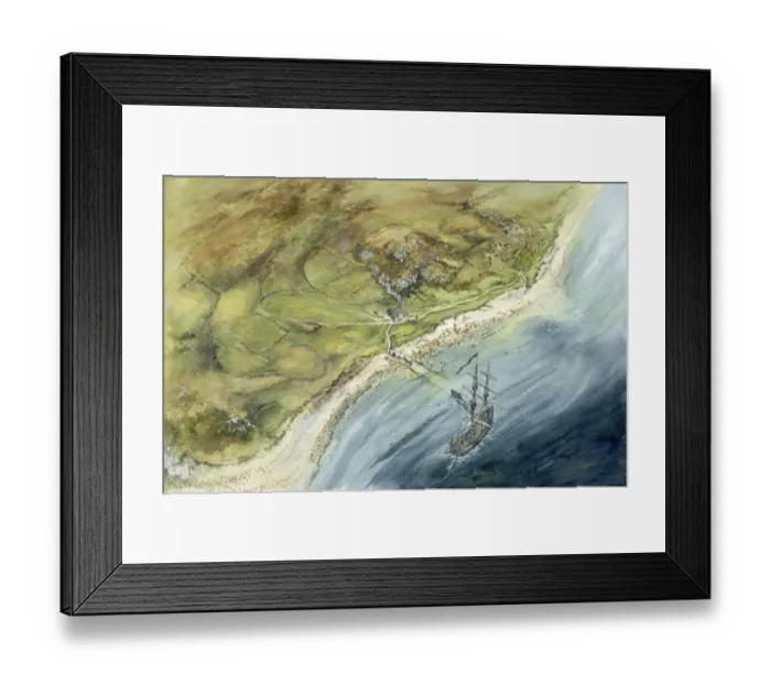 Framed Print : St Helens Quarantine Station c. 1764, Isles of Scilly J010099