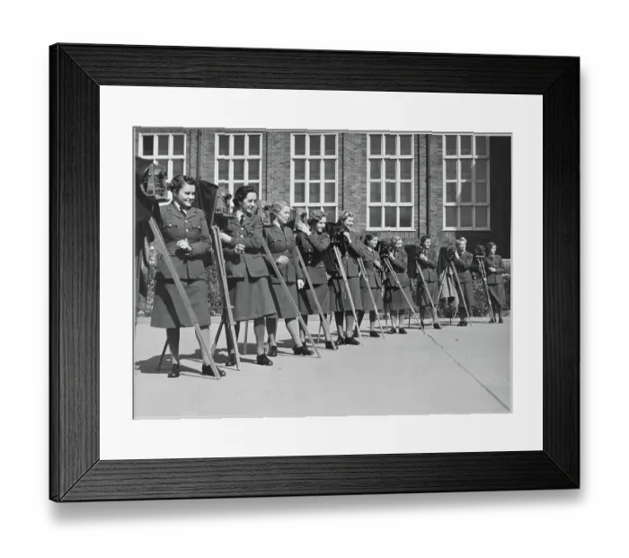 Framed Print : Group of recruits posed with their cameras chp01_07_01_005