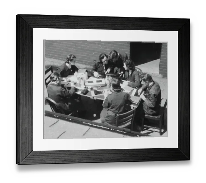 Framed Print : RAF instructor directing a group of Women's Auxiliary Air Force (WAAF) trainees chp01_07_01_071 Framed Print : RAF instructor directing a group of Women's Auxiliary Air Force (WAAF) trainees chp01_07_01_071