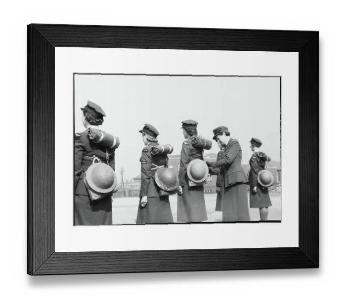 Framed Print : WAAF trainees preparing for fire picquet duty chp01_07_01_089 Framed Print : WAAF trainees preparing for fire picquet duty chp01_07_01_089