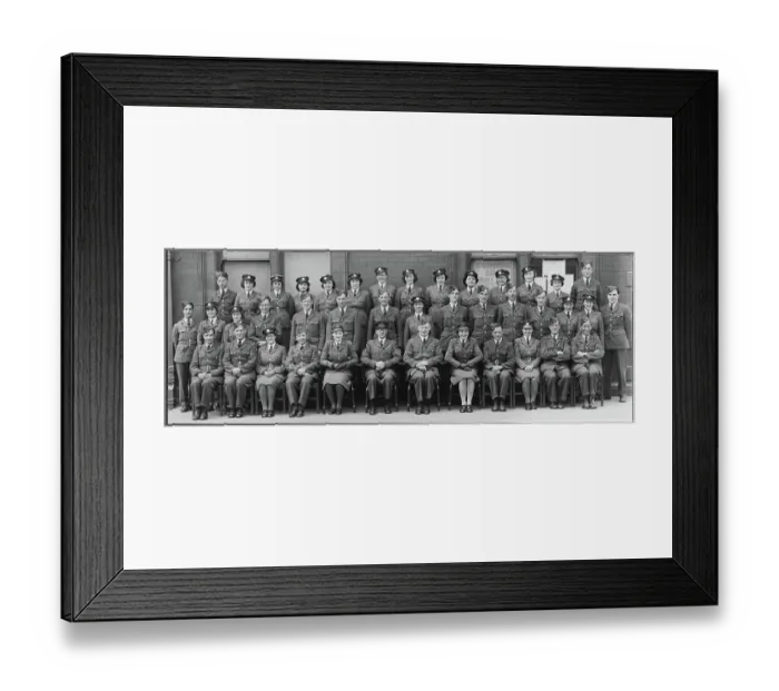 Framed Print : Formal portrait of RAF and WAAF instructors and staff chp01_07_01_113