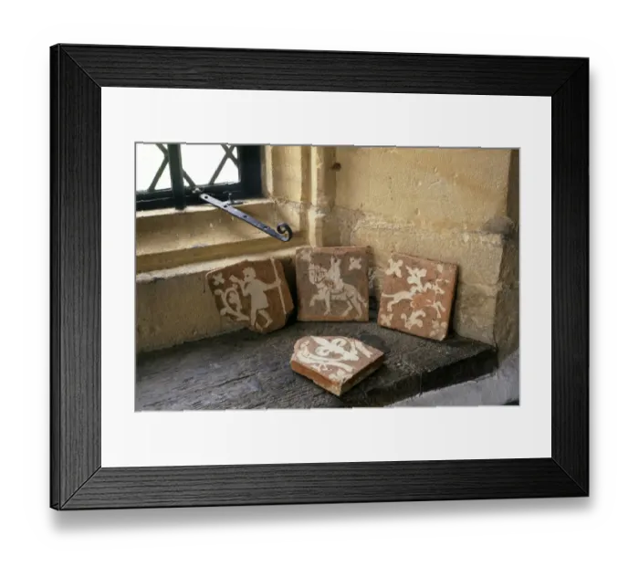 Framed Print : Tiles at Muchelney Abbey K971727 Framed Print : Tiles at Muchelney Abbey K971727