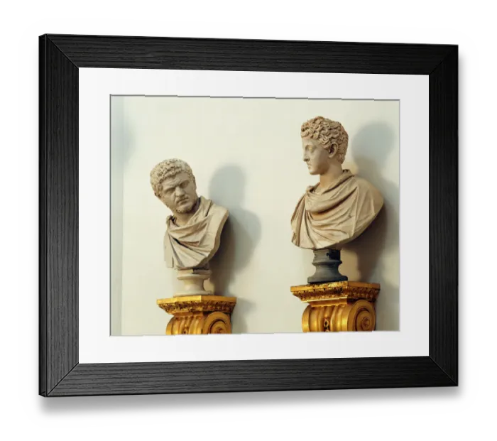 Framed Print : Chiswick House busts K020256