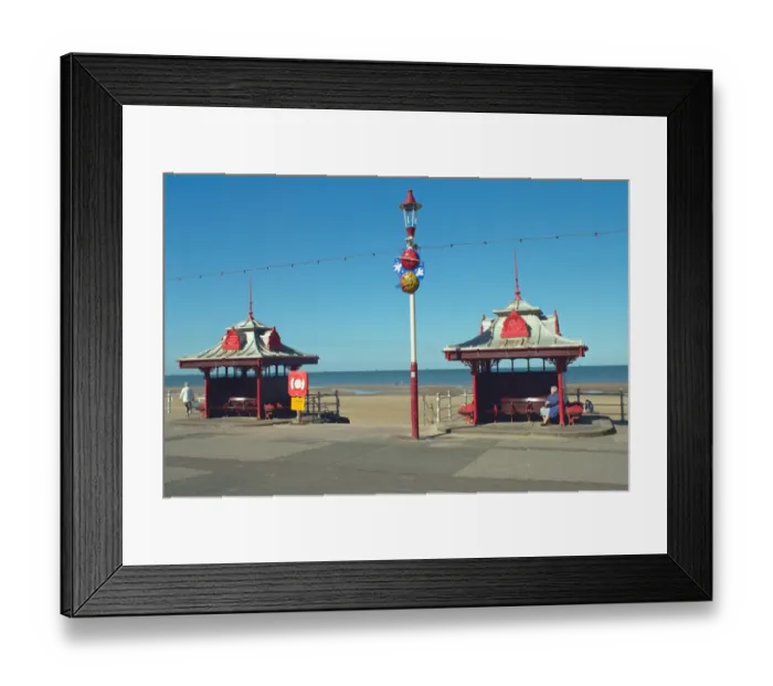 Framed Print : Promenade Shelters, Blackpool Framed Print : Promenade Shelters, Blackpool