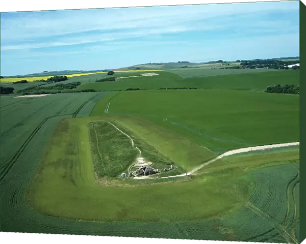 West Kennet Long Barrow from the air K040320
