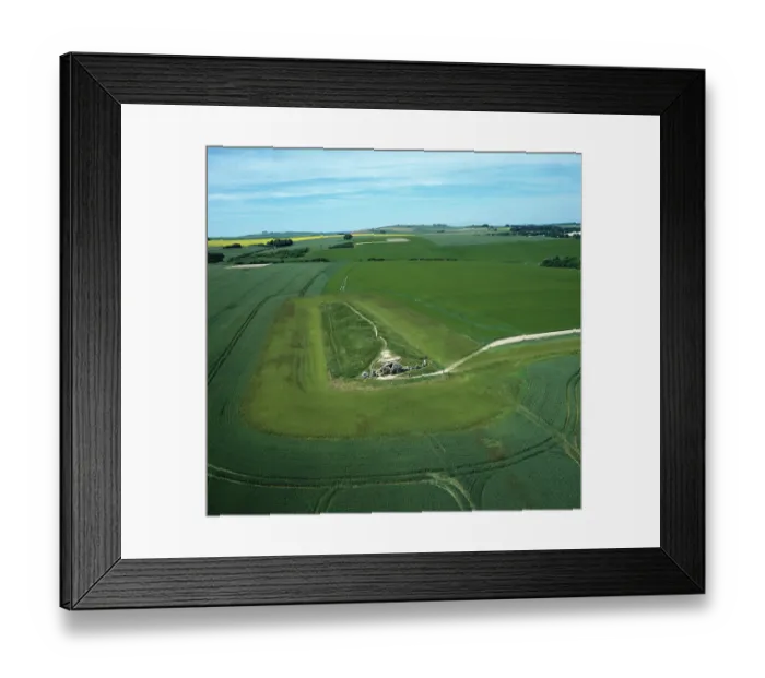 Framed Print : West Kennet Long Barrow from the air K040320 Framed Print : West Kennet Long Barrow from the air K040320
