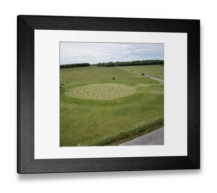 Framed Print : Woodhenge from the air K040325