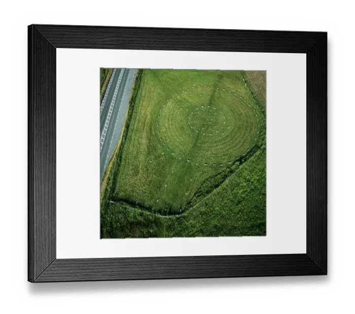 Framed Print : The Sanctuary from the air K040340