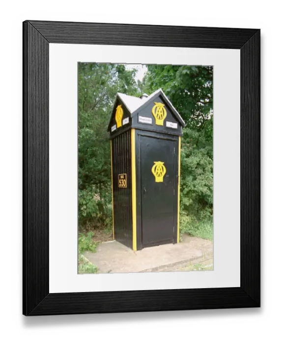 Framed Print : a Box. Automobile Association Box No 530, A149, Norfolk. IoE 417809