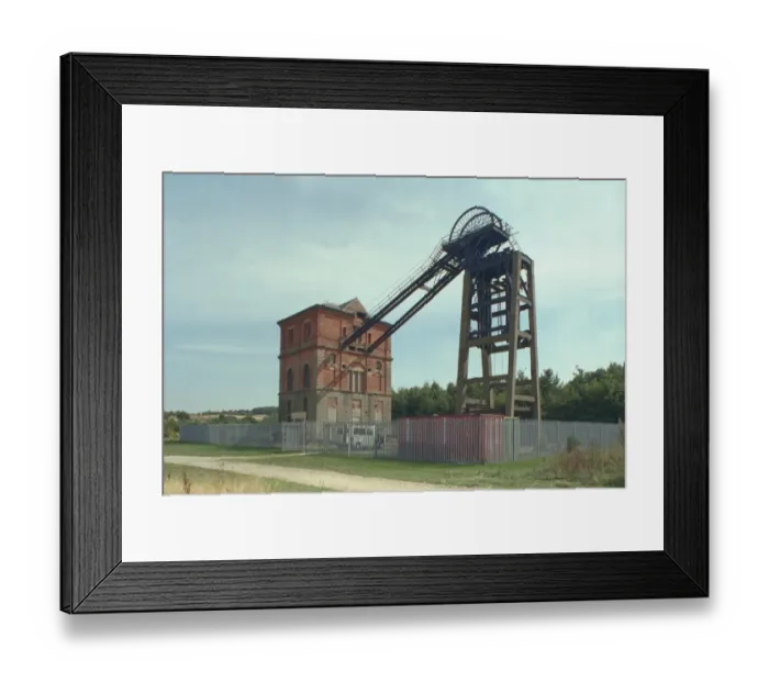 Framed Print : Winding House and Headstocks at Bestwood Colliery