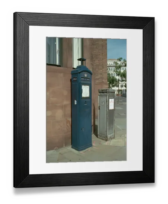 Framed Print : Police Public Callbox