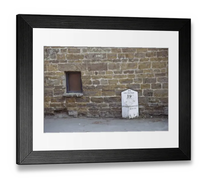 Framed Print : Milestone. Early C19 milestone of cast iron. IoE 435012