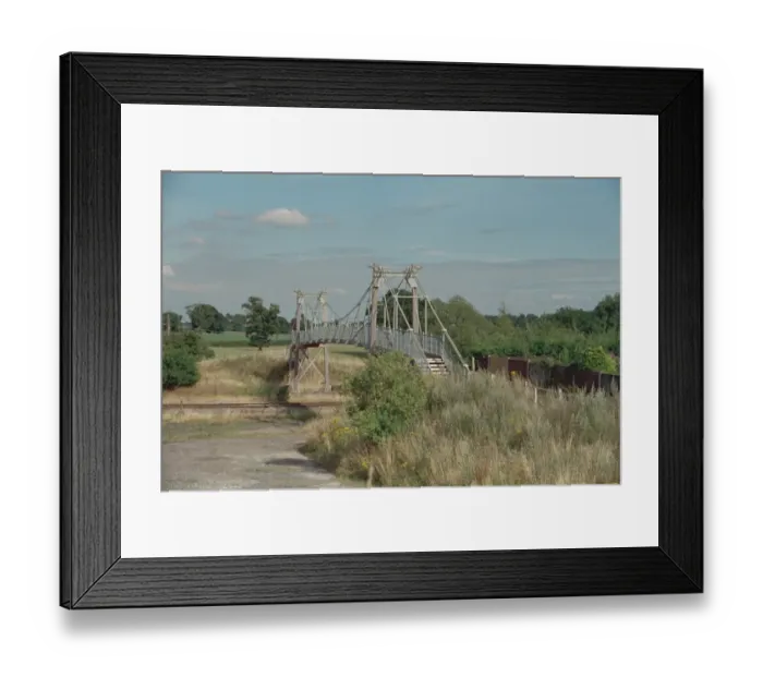 Framed Print : Footbridge to North of Whitchurch Railway Station