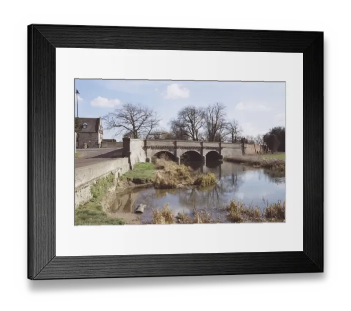 Framed Print : Bridge over River Welland