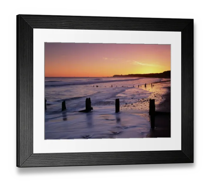 Framed Print : Coastal view at sunrise K011524