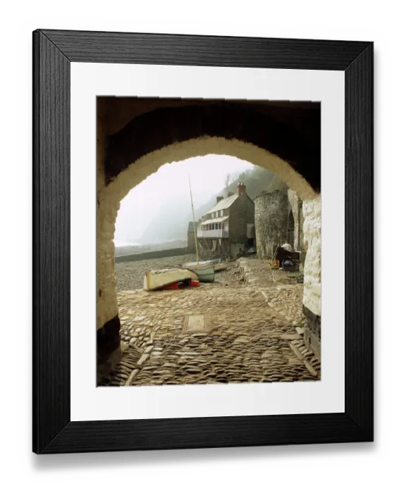Framed Print : Clovelly harbour K011622