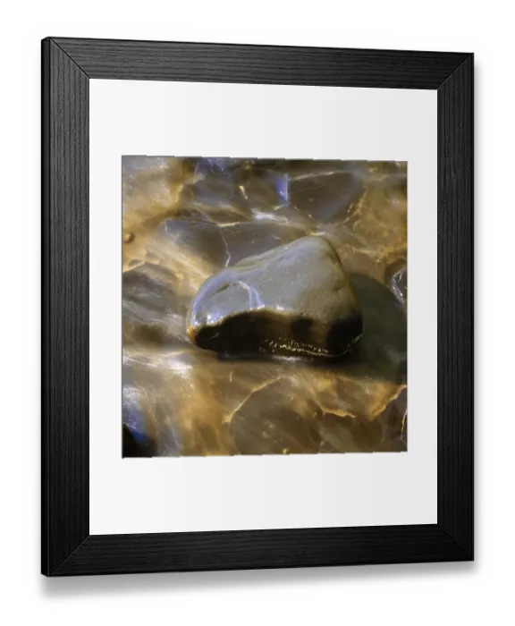 Framed Print : Stone on the beach K020295