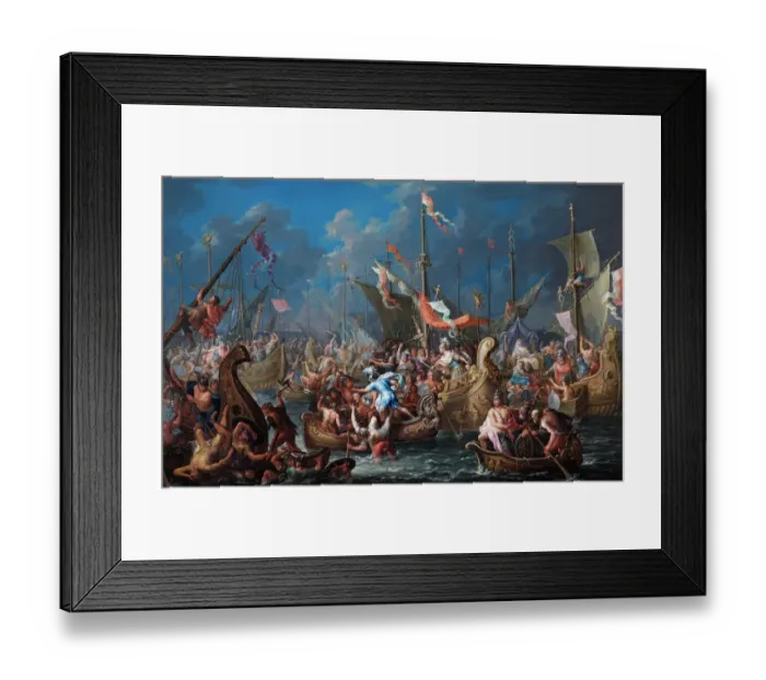 Framed Print : Platzer - Anthony & Cleopatra Battle of Actium N070473Platzer - Anthony & Cleopatra Battle of Actium N070473