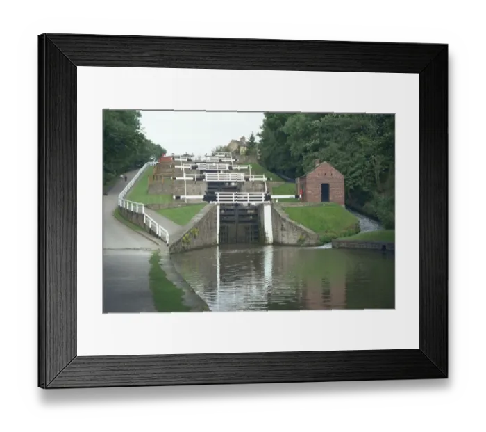 Framed Print : Five Rise Locks