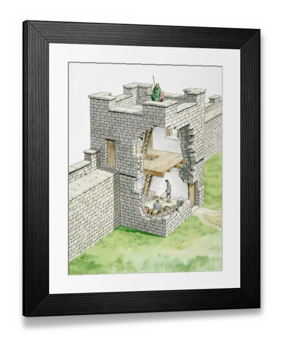 Framed Print : Hadrians Wall Banks East Turret J980129