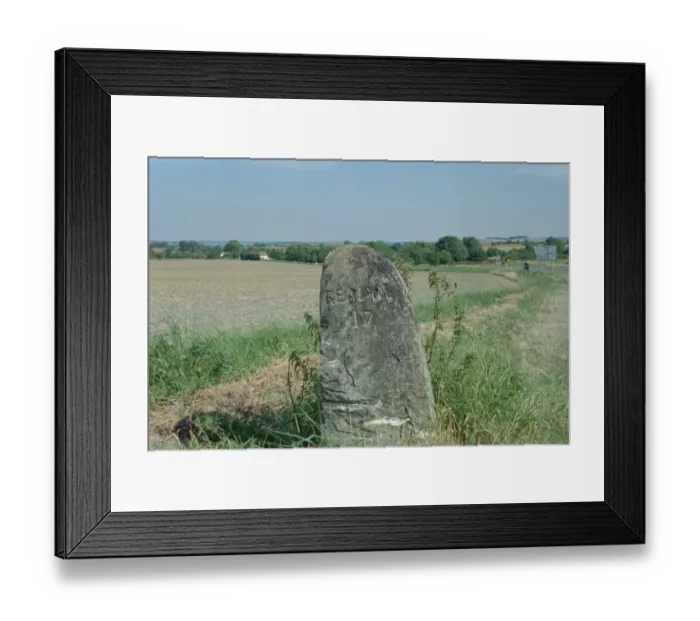 Framed Print : Milestone at SU 5041 8770