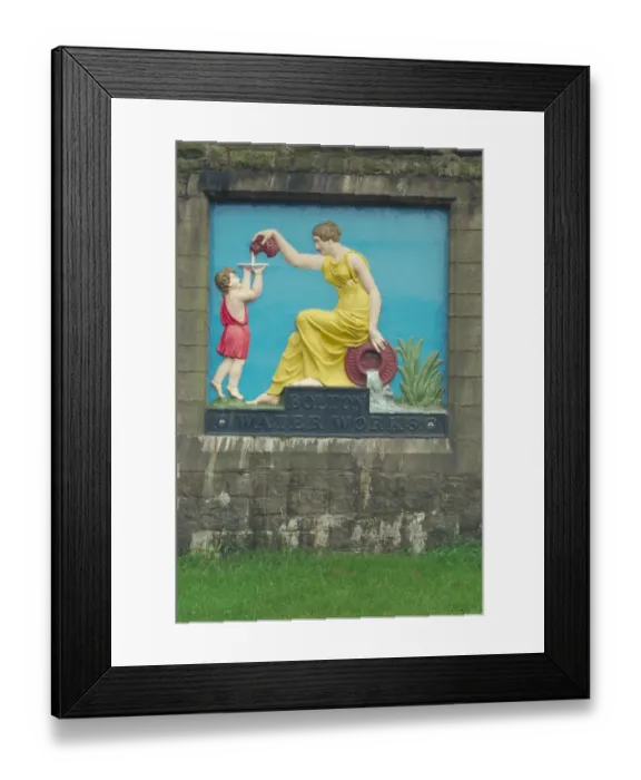 Framed Print : Plaque Set In Wall