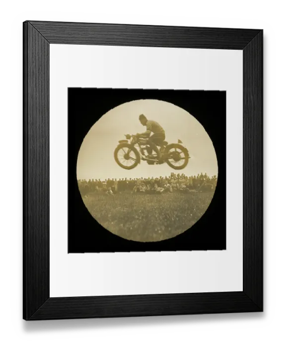 Framed Print : Motorcycle jump NKH01_01_0078