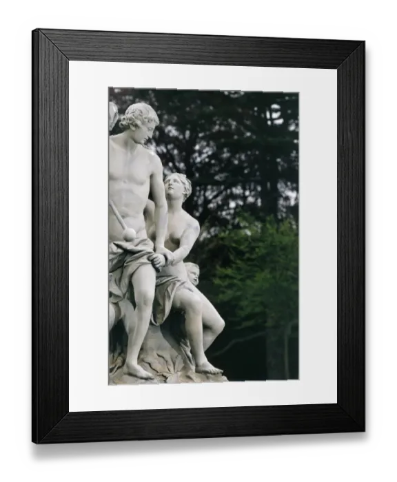 Framed Print : Wrest Park garden statue K970297