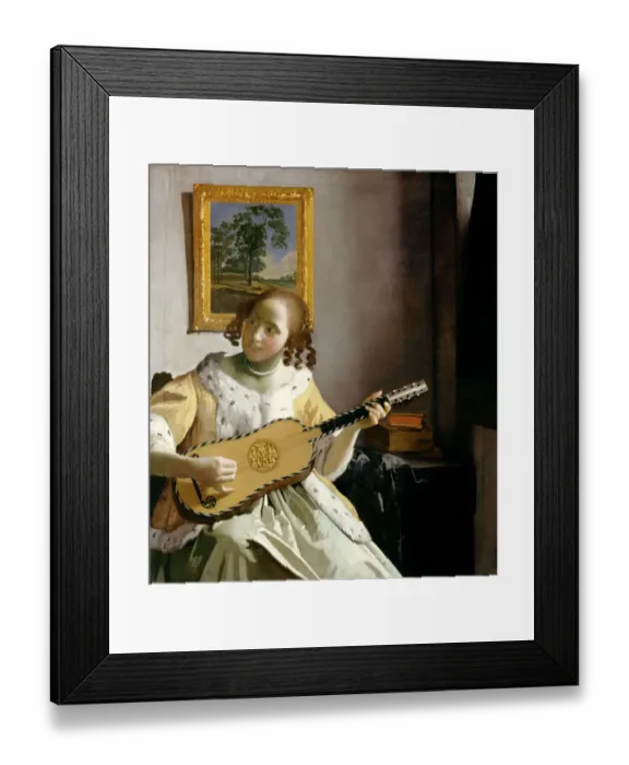 Framed Print : Vermeer - The Guitar Player J910551 Framed Print : Vermeer - The Guitar Player J910551